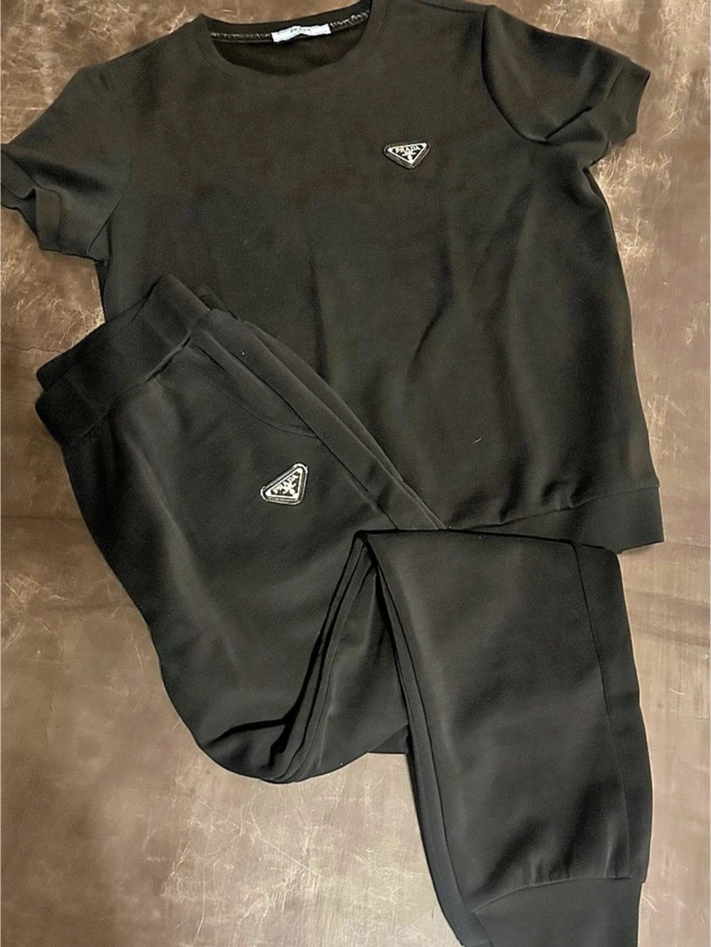 Prada Black Jogger Set Size Large Like New